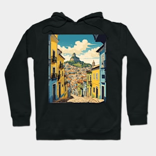 Salvador's Pelourinho Brazil Vintage Tourism Travel Poster Hoodie